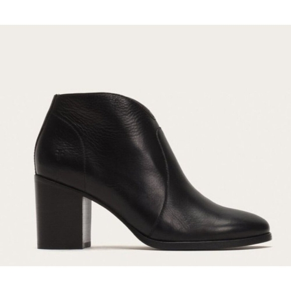 Frye - Nora Zip Short Ankle Leather Boots Black Women's Size US 8.5M - Picture 14 of 15